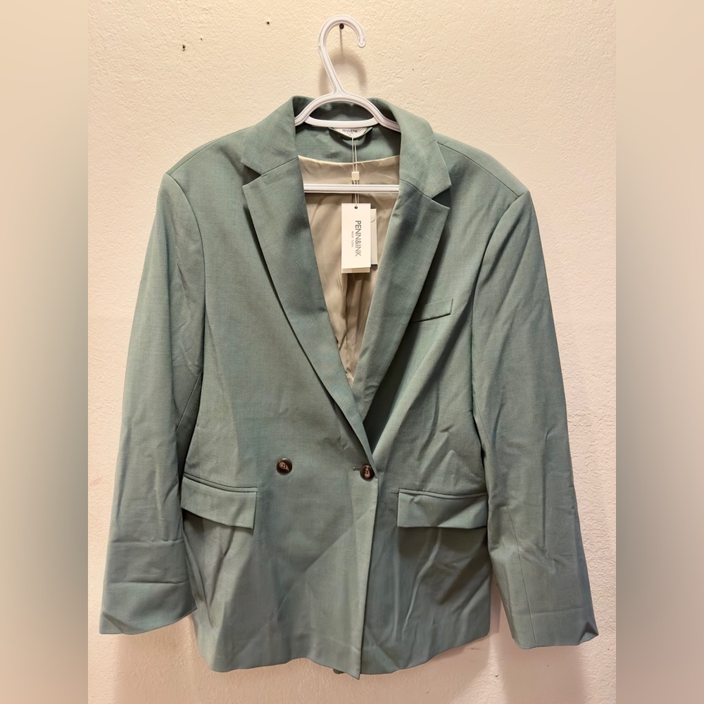 Chic Mint Blazer by Penn&Ink